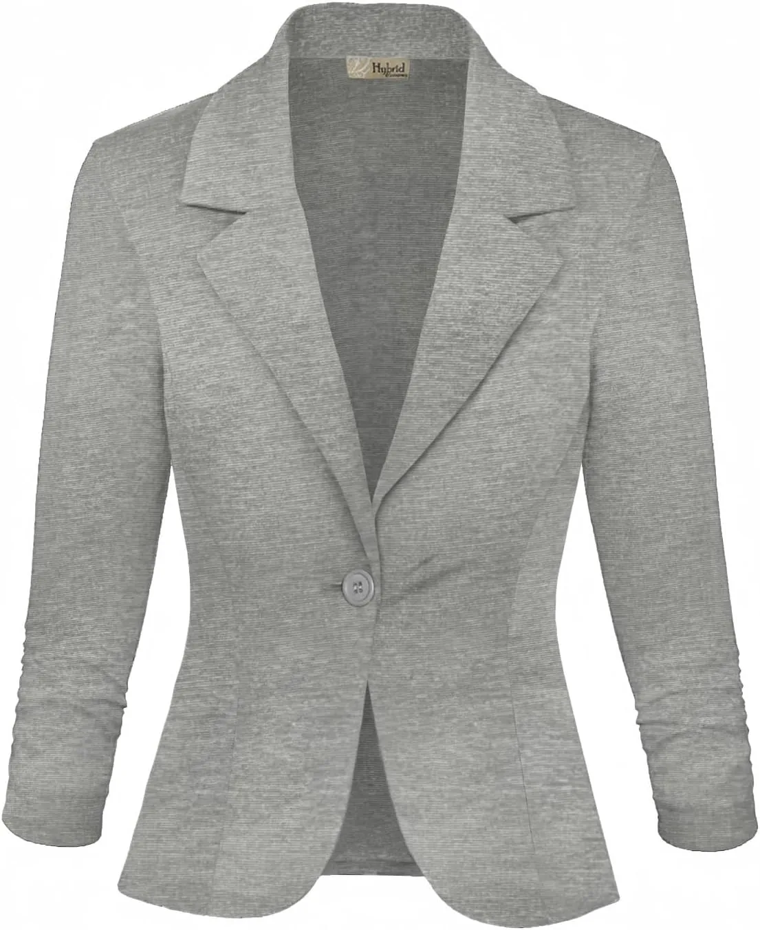 Hybrid & Company Women's Lightweight Casual Work Office Stretch Ponte Cardigan Blazer Jacket Made in USA