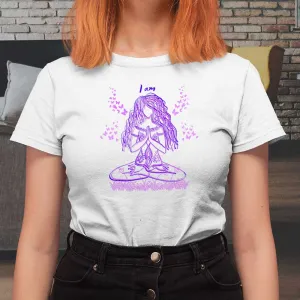 I am yoga girl t-shirt for women apparel, lioness-love.com