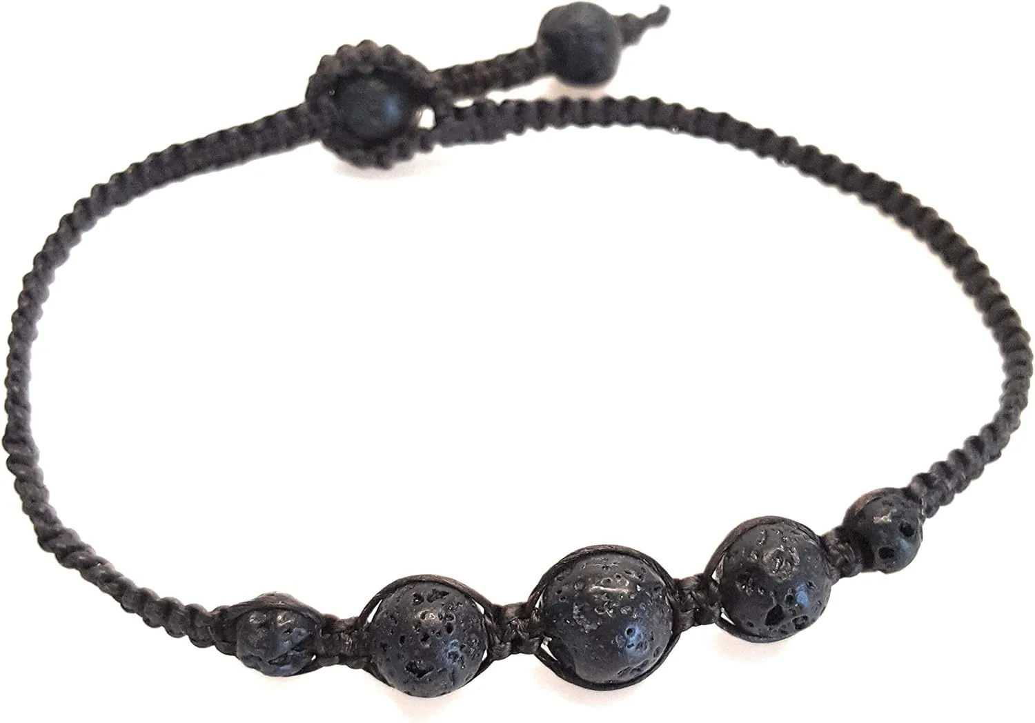 Infinityee888 Lava Anklet Bracelet Macrame Braided woven wax cord adjustable Anklet for Men, Women, teen -NYAKLV1