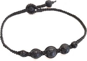 Infinityee888 Lava Anklet Bracelet Macrame Braided woven wax cord adjustable Anklet for Men, Women, teen -NYAKLV1