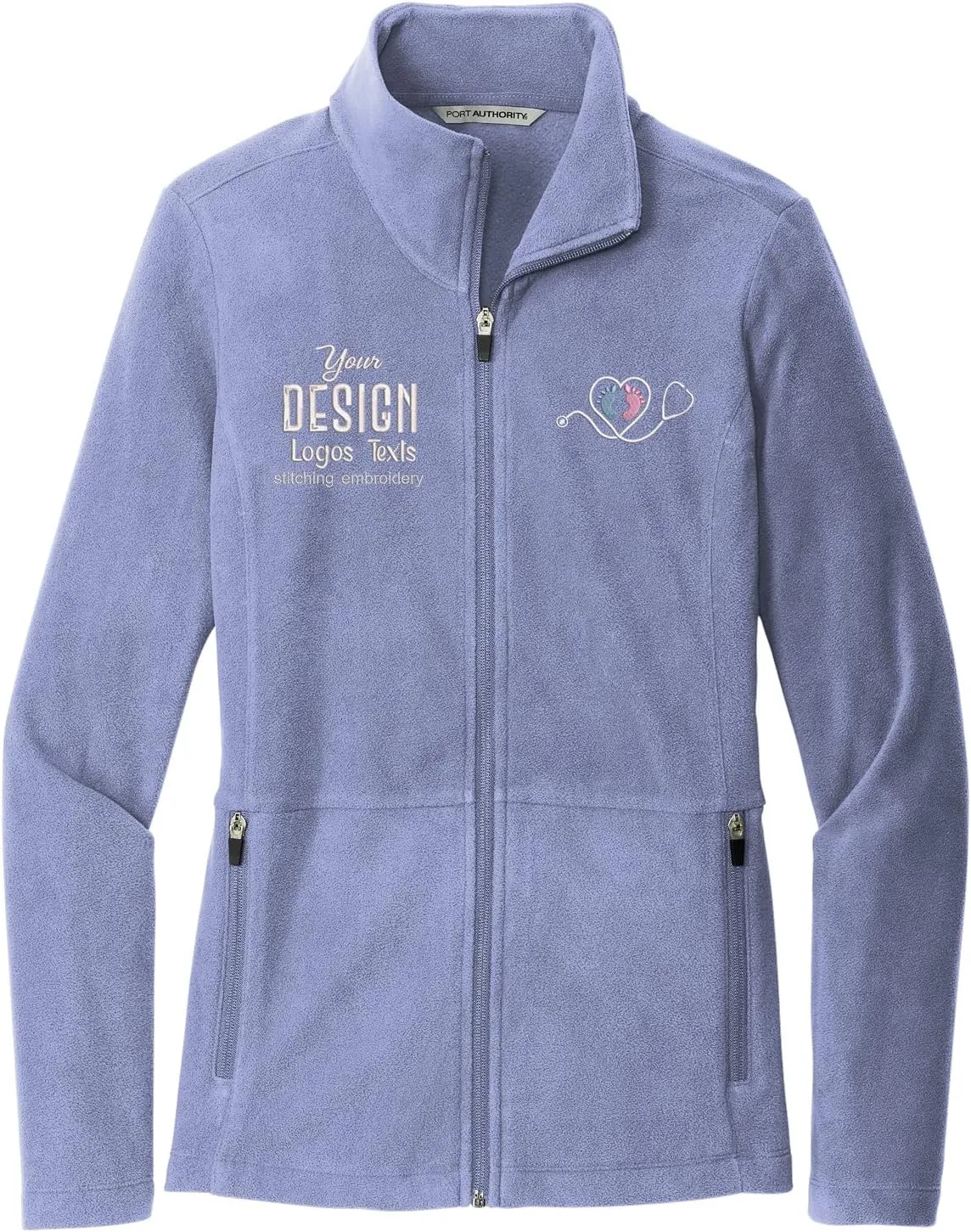 INK STITCH Women L151 Custom Embroidery Design your Own Logo Texts Accord Microfleece Jackets