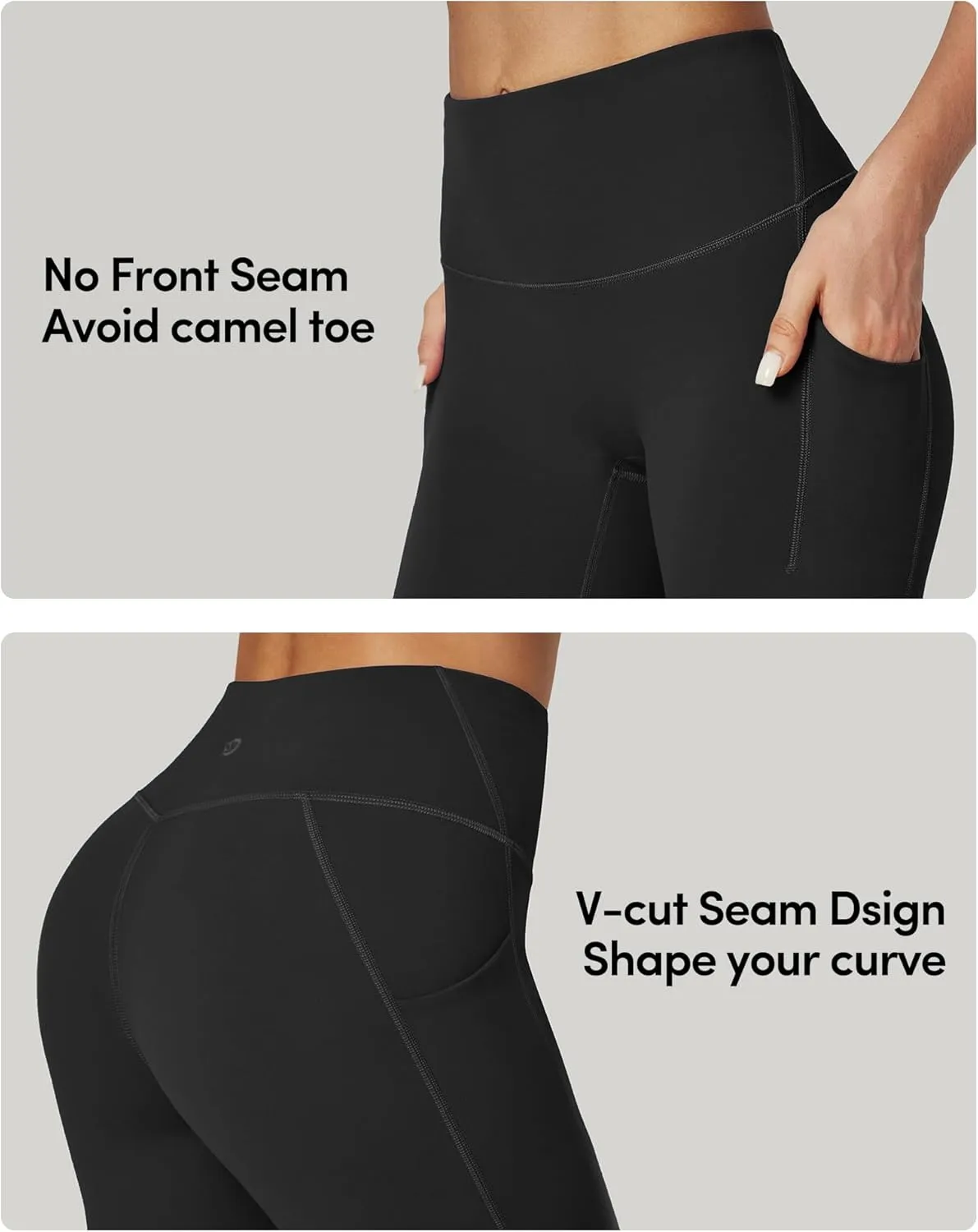 IUGA Biker Shorts Women Tummy Control 8" Workout Gym High Waisted Running Yoga Compression Spandex Shorts Women with Pockets