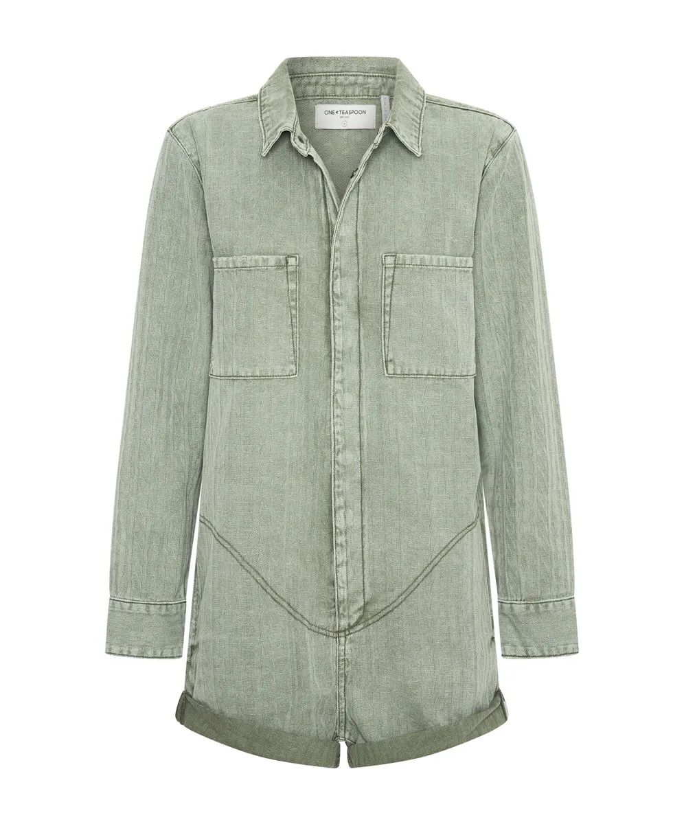 Jacquard Prophecy Jumpsuit - Khaki