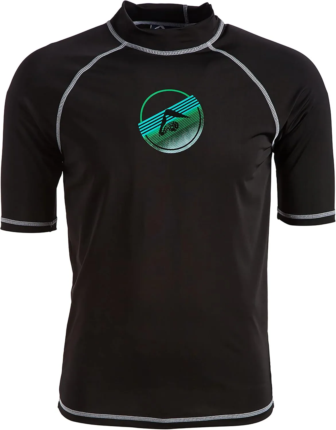Kanu Surf Men's Abacos Rashguard UPF 50  Sun Protection Swim Shirts Rash Guard