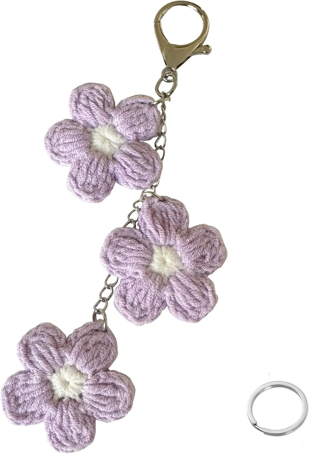 Keychain Handmade crochet Cute Flower Keychains Gift for Car keys Bag Wallet Purse Women Girls
