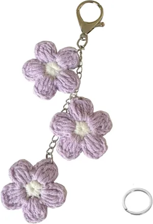 Keychain Handmade crochet Cute Flower Keychains Gift for Car keys Bag Wallet Purse Women Girls