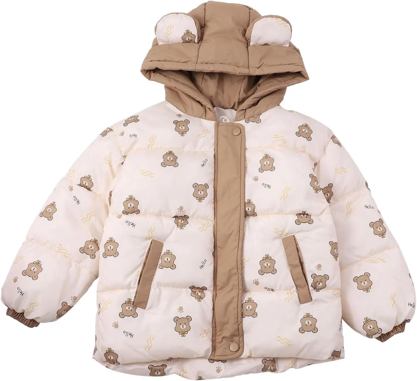 Kids Toddler Baby Girls Boys Winter Warm Thick Solid Cotton Long Sleeve Padded Jacket Coat Clothes Kid Jackets for