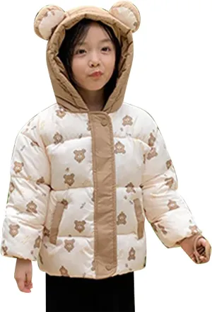Kids Toddler Baby Girls Boys Winter Warm Thick Solid Cotton Long Sleeve Padded Jacket Coat Clothes Kid Jackets for