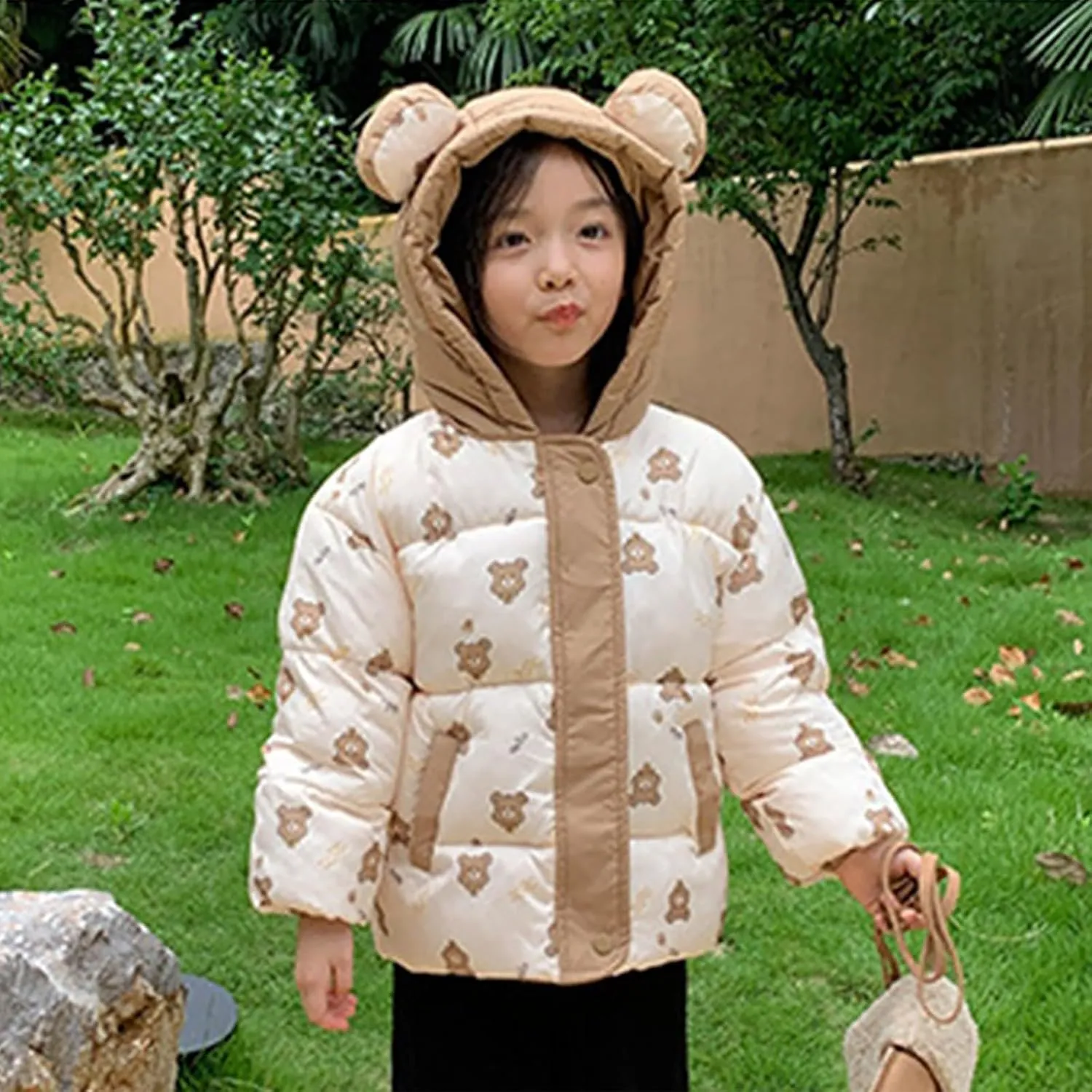 Kids Toddler Baby Girls Boys Winter Warm Thick Solid Cotton Long Sleeve Padded Jacket Coat Clothes Kid Jackets for