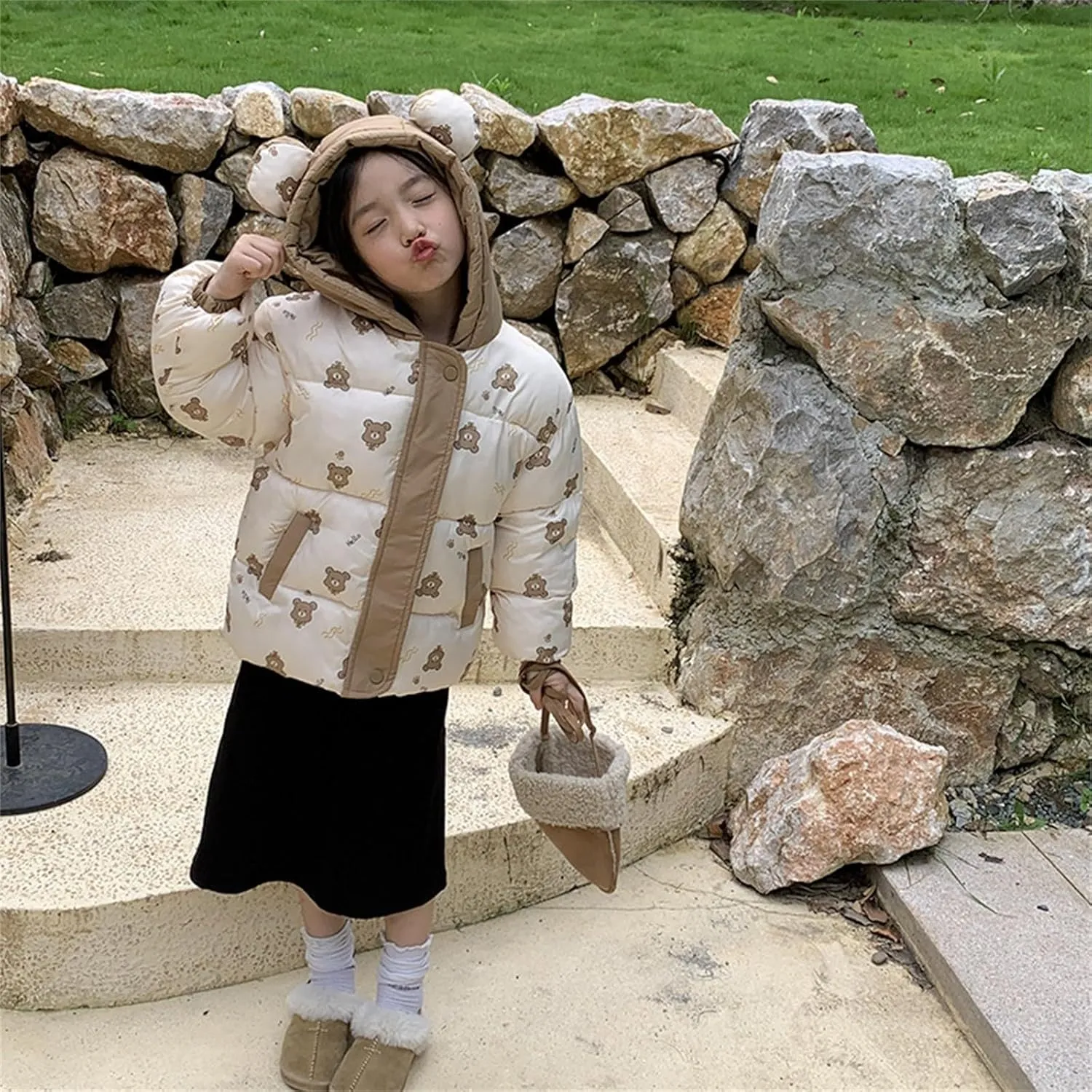 Kids Toddler Baby Girls Boys Winter Warm Thick Solid Cotton Long Sleeve Padded Jacket Coat Clothes Kid Jackets for