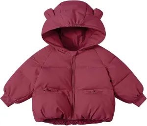 Kids Toddler Baby Girls Boys Winter Warm Thick Solid Cotton Long Sleeve Padded Jacket Coat Clothes Kid's Wear
