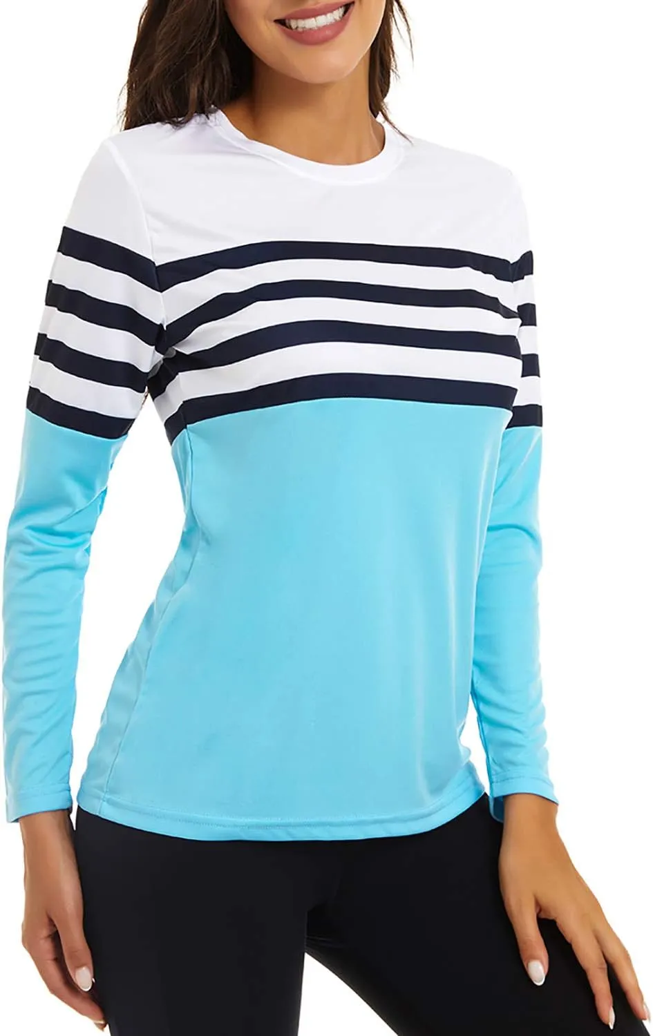 KINGFEN Women's UPF 50  Sun Protection Quick Dry Shirts Hiking Long Sleeve Tops