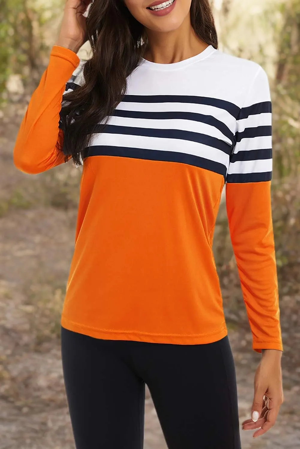 KINGFEN Women's UPF 50  Sun Protection Quick Dry Shirts Hiking Long Sleeve Tops