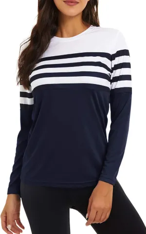 KINGFEN Women's UPF 50  Sun Protection Quick Dry Shirts Hiking Long Sleeve Tops