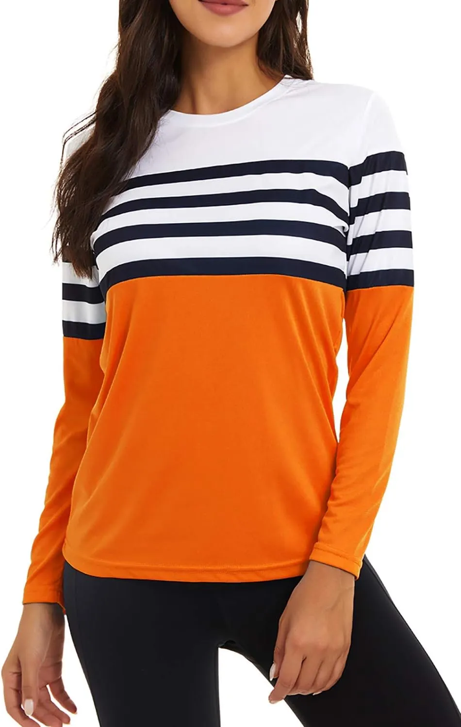 KINGFEN Women's UPF 50  Sun Protection Quick Dry Shirts Hiking Long Sleeve Tops