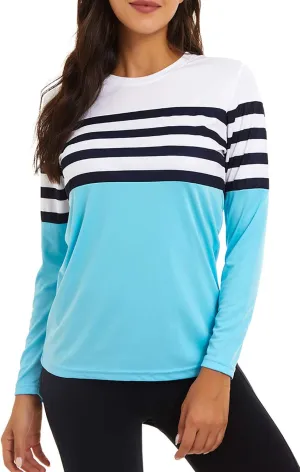 KINGFEN Women's UPF 50  Sun Protection Quick Dry Shirts Hiking Long Sleeve Tops