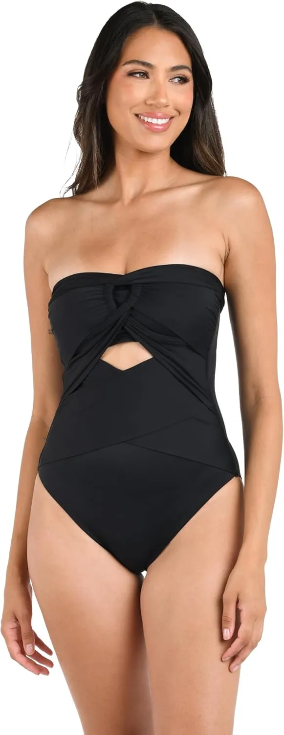 La Blanca Women's Island Goddess Halter One Piece Swimsuit