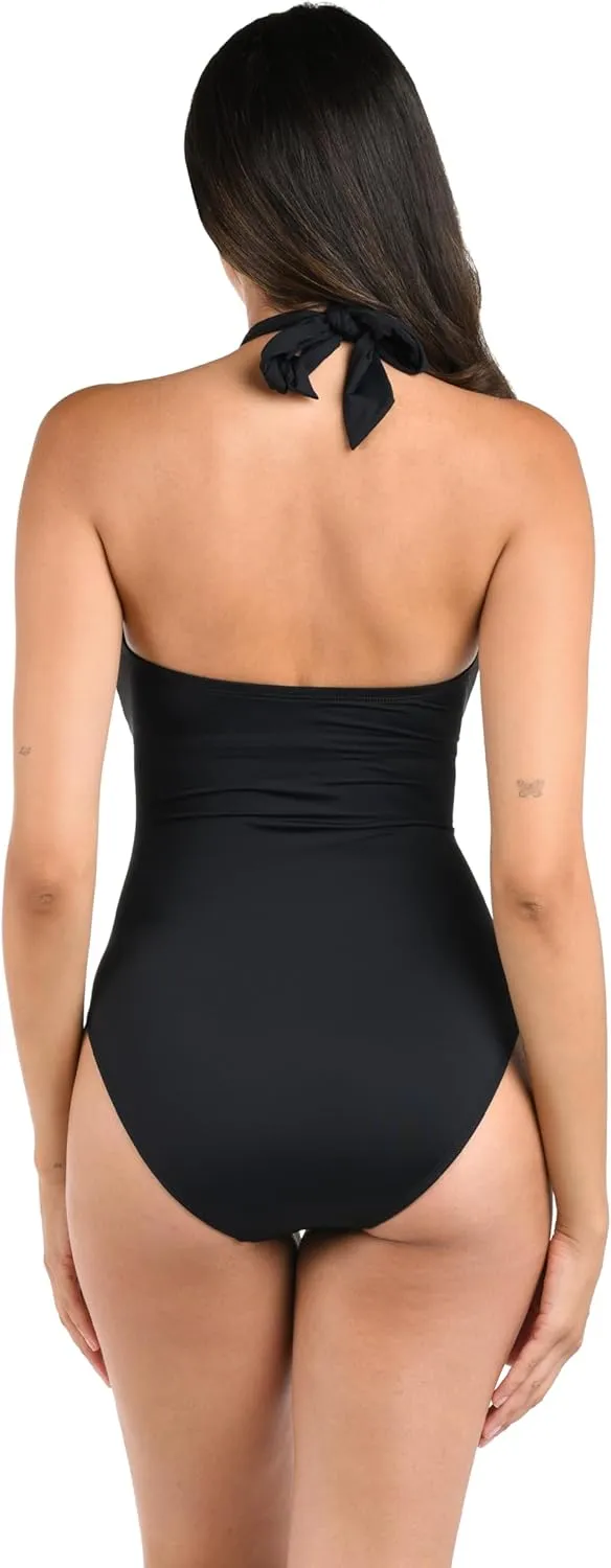 La Blanca Women's Island Goddess Halter One Piece Swimsuit