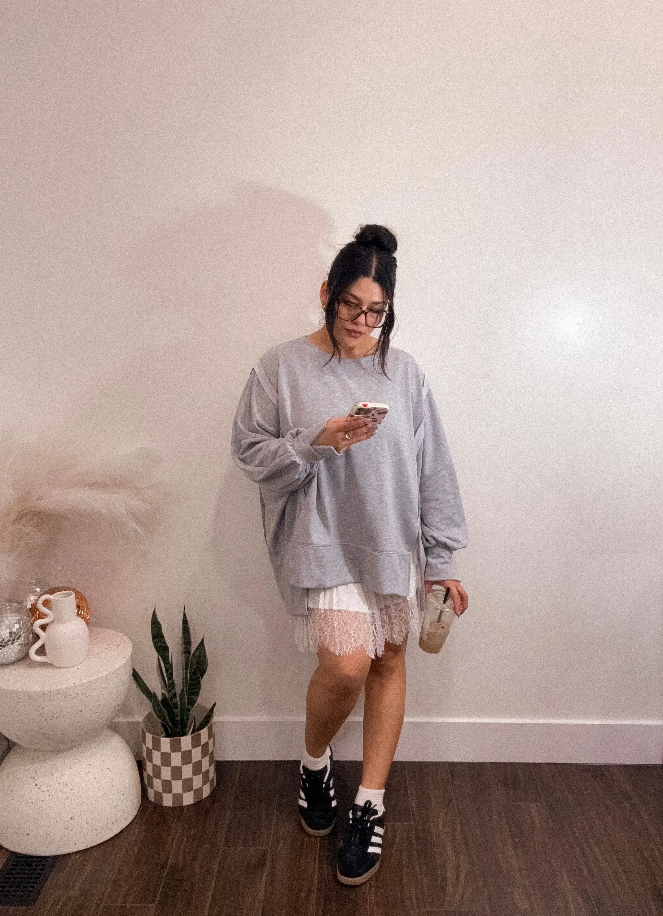 Lace Layering Skirt in White