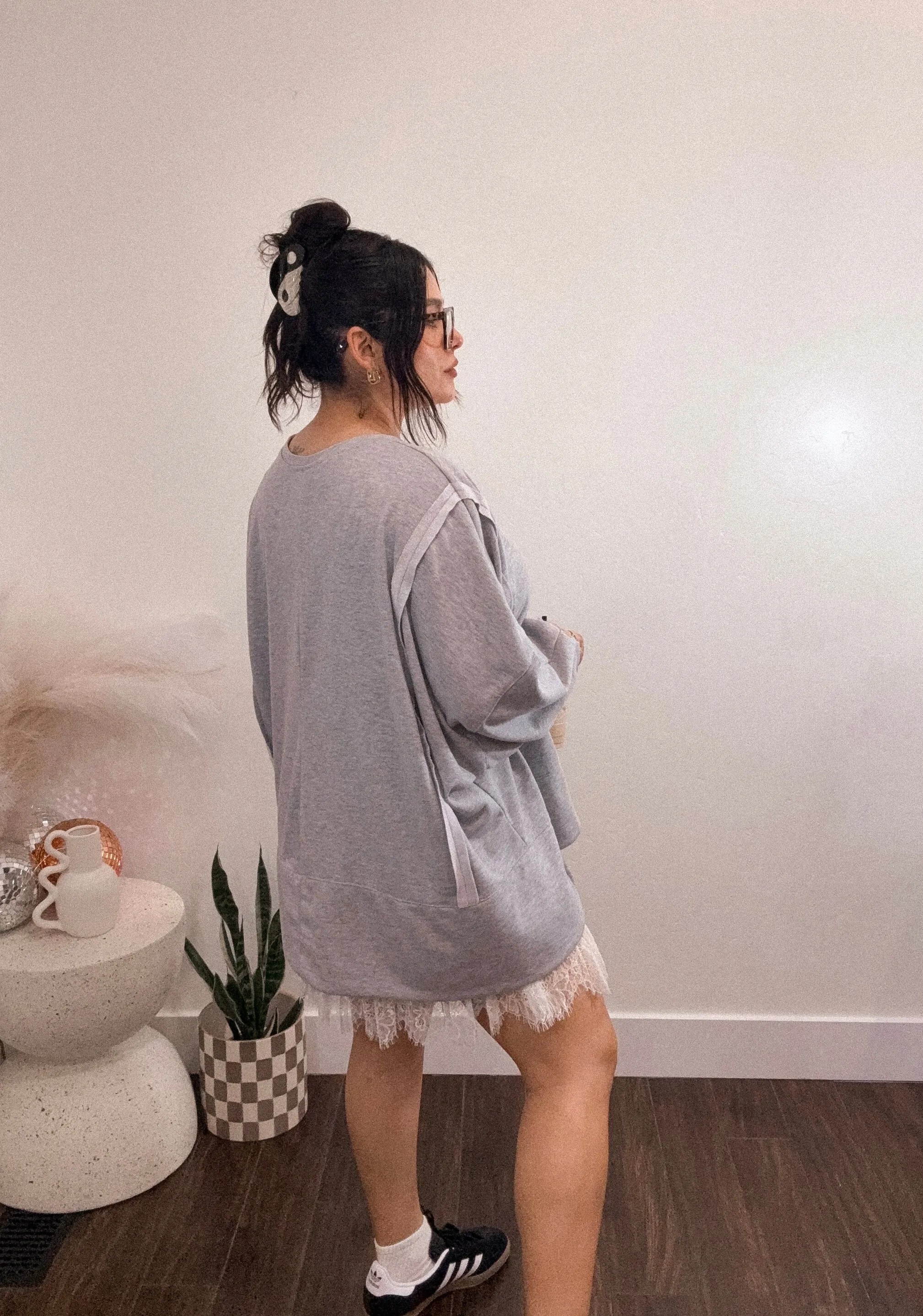 Lace Layering Skirt in White