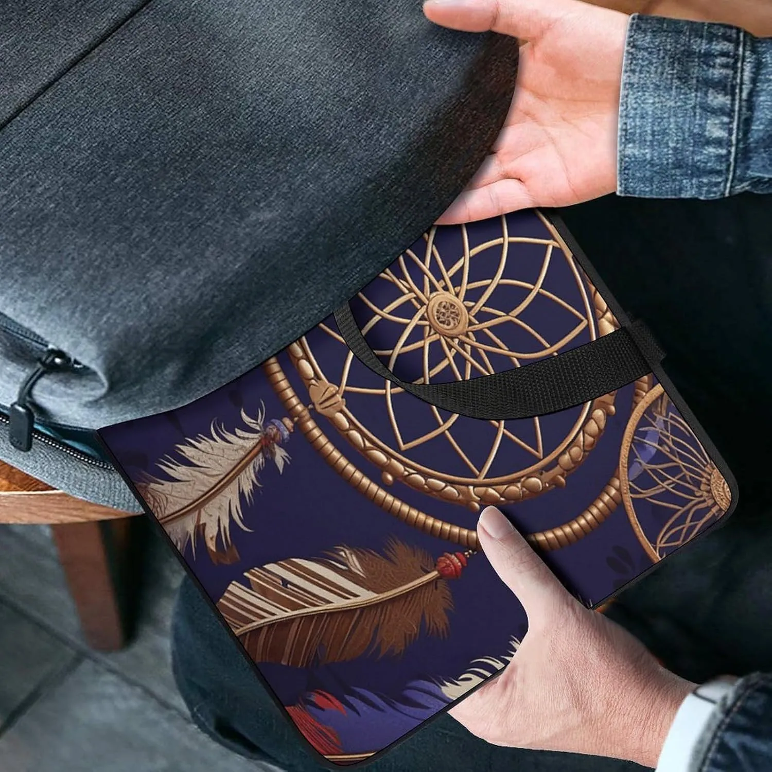 Laptop Bag Ultrathin American Dream Catcher Printing Laptop Carrying Case Portability Messenger Bags For Work Travel