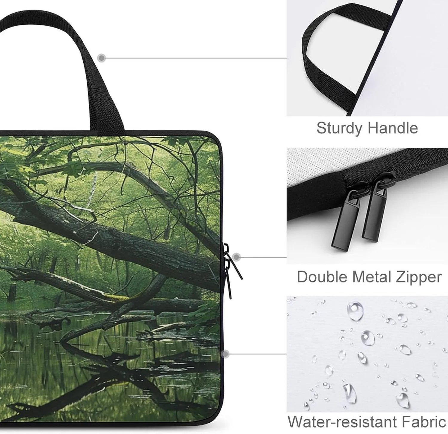 Laptop Bag Ultrathin An Ancient Swamp Printing Laptop Carrying Case Portability Messenger Bags For Work Travel