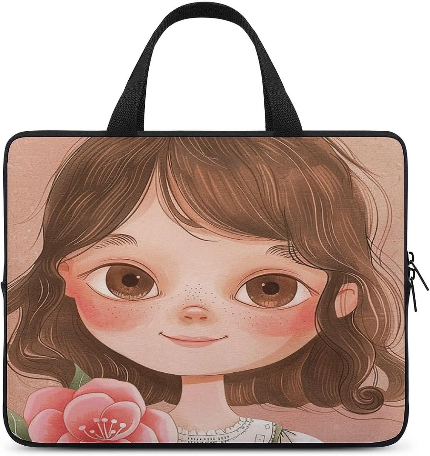 Laptop Bag Ultrathin Big Eyes Printing Laptop Carrying Case Portability Messenger Bags For Work Travel