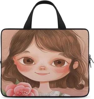 Laptop Bag Ultrathin Big Eyes Printing Laptop Carrying Case Portability Messenger Bags For Work Travel