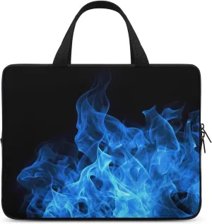 Laptop Bag Ultrathin Blue Flame Printing Laptop Carrying Case Portability Messenger Bags For Work Travel