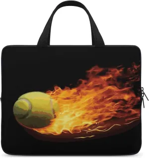 Laptop Bag Ultrathin Burning Tennis Pictures Printing Laptop Carrying Case Portability Messenger Bags For Work Travel