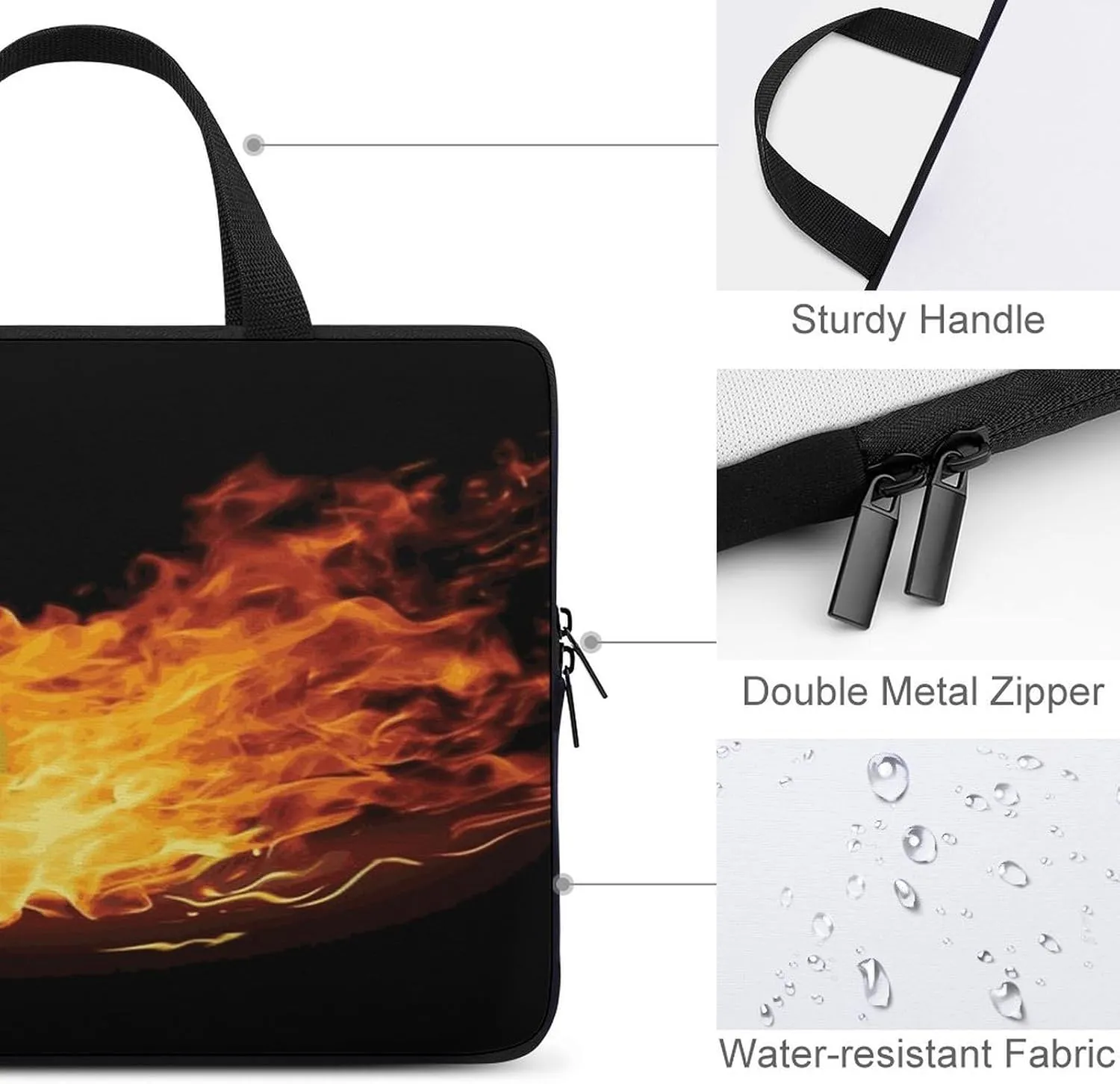 Laptop Bag Ultrathin Burning Tennis Pictures Printing Laptop Carrying Case Portability Messenger Bags For Work Travel