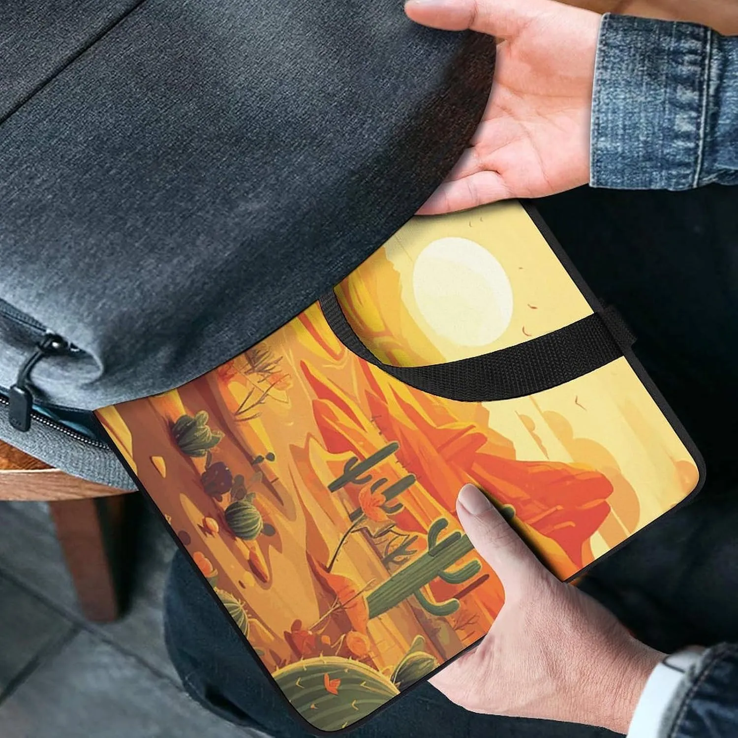 Laptop Bag Ultrathin Cactus at Sunset Printing Laptop Carrying Case Portability Messenger Bags For Work Travel