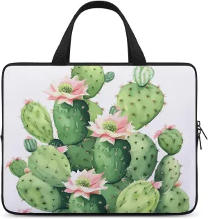 Laptop Bag Ultrathin Cactus Printing Laptop Carrying Case Portability Messenger Bags For Work Travel
