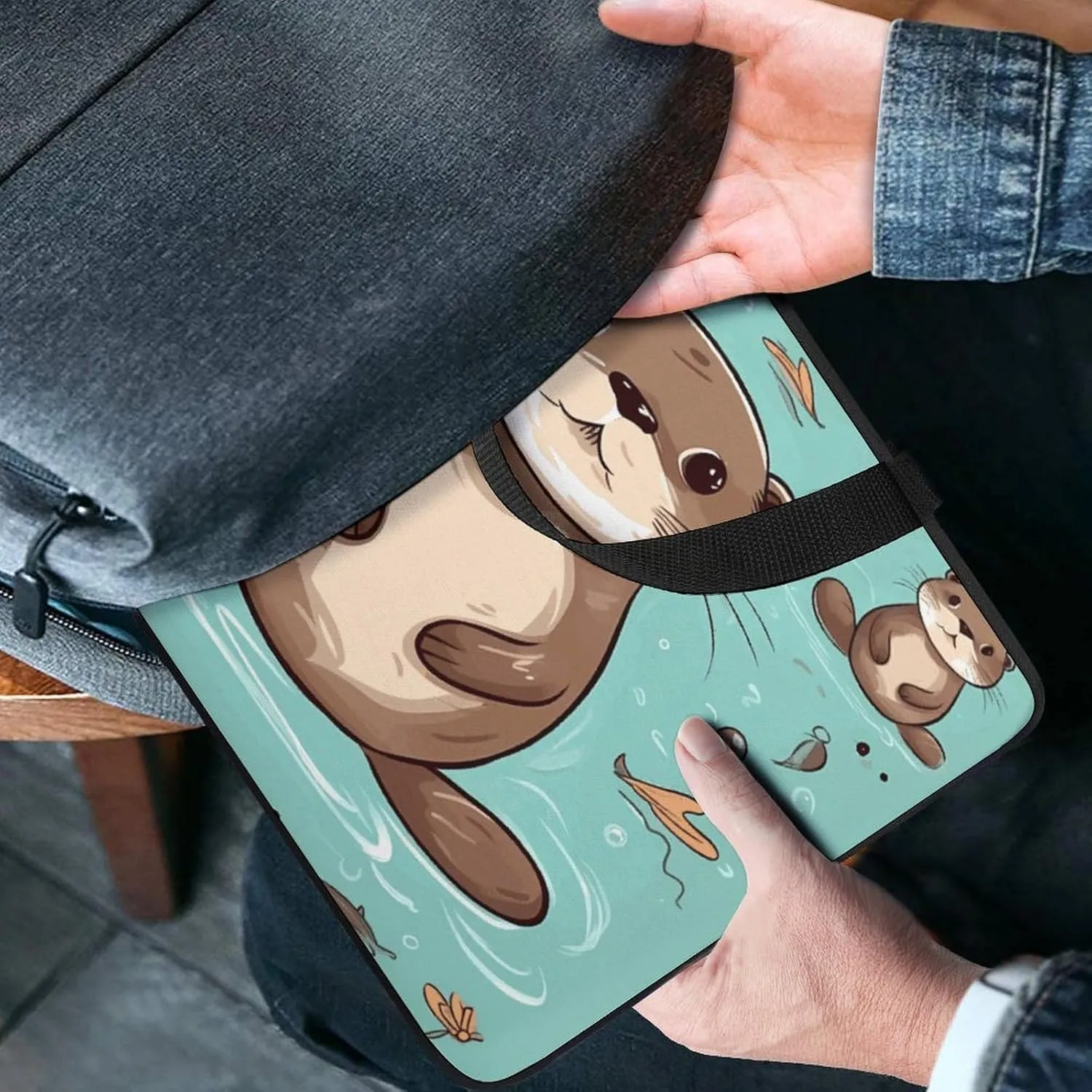 Laptop Bag Ultrathin Cartoon Cute Printing Laptop Carrying Case Portability Messenger Bags For Work Travel