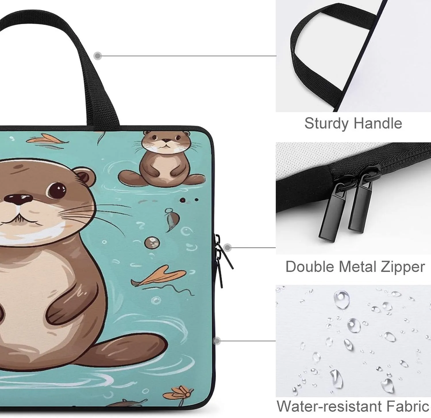 Laptop Bag Ultrathin Cartoon Cute Printing Laptop Carrying Case Portability Messenger Bags For Work Travel