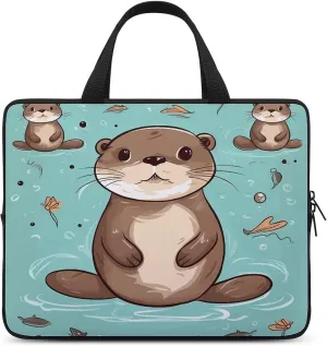 Laptop Bag Ultrathin Cartoon Cute Printing Laptop Carrying Case Portability Messenger Bags For Work Travel