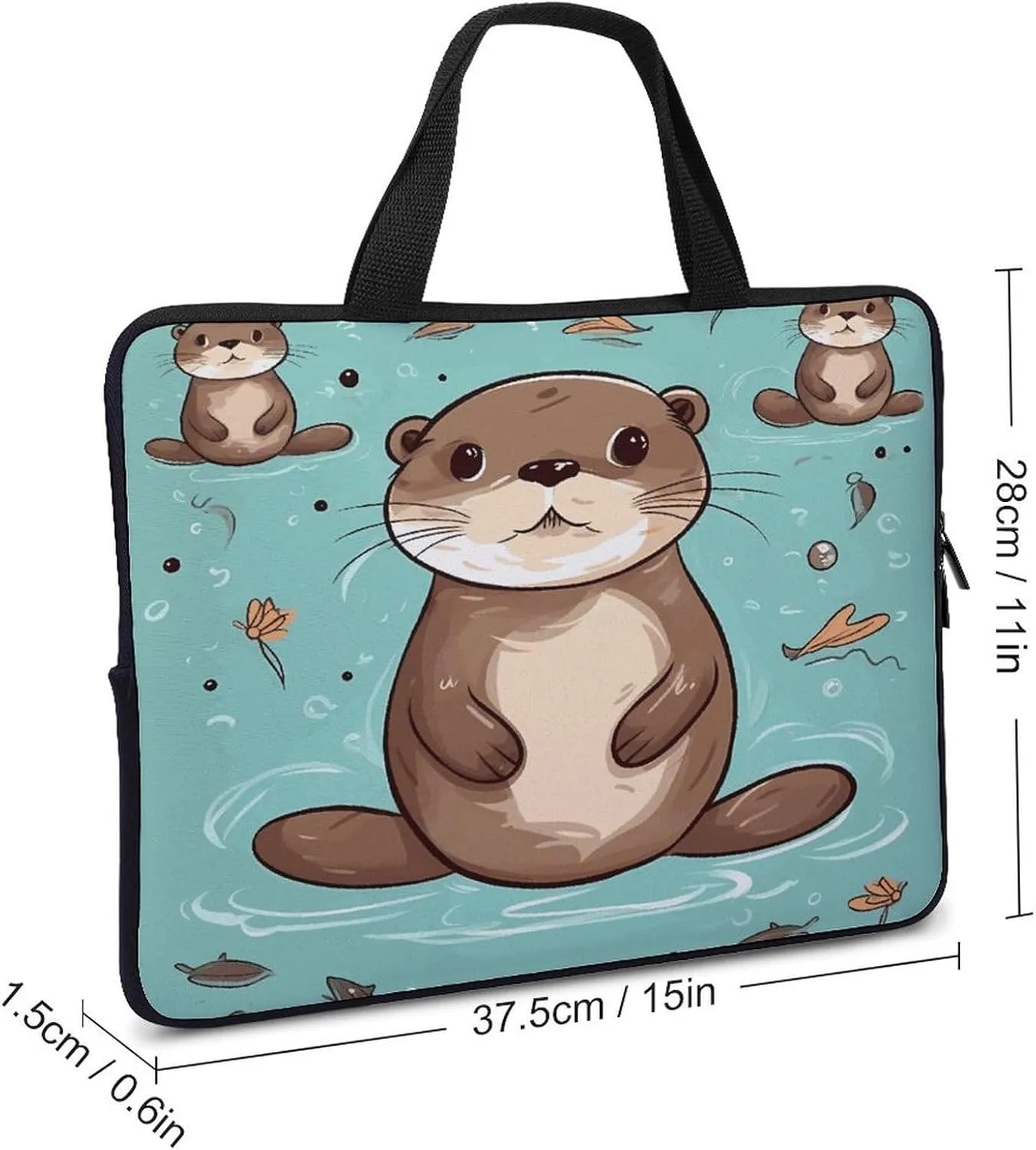 Laptop Bag Ultrathin Cartoon Cute Printing Laptop Carrying Case Portability Messenger Bags For Work Travel