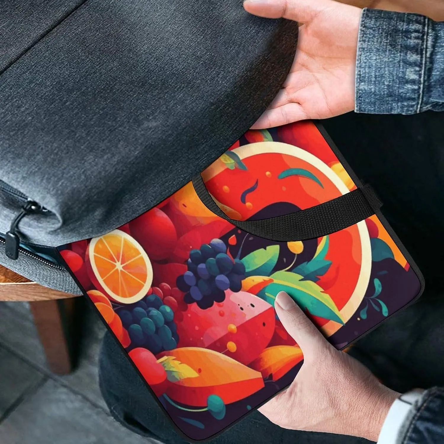 Laptop Bag Ultrathin Colorful Fruits And Vegetables Printing Laptop Carrying Case Portability Messenger Bags For Work Travel