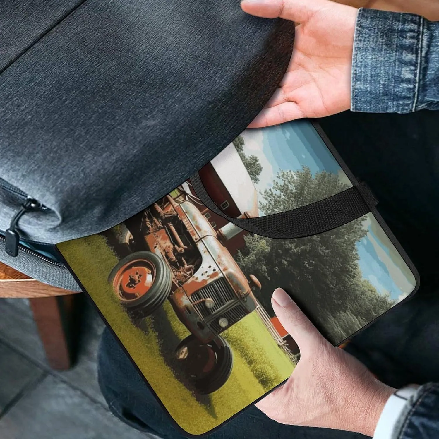 Laptop Bag Ultrathin Company Farm Tractor Printing Laptop Carrying Case Portability Messenger Bags For Work Travel