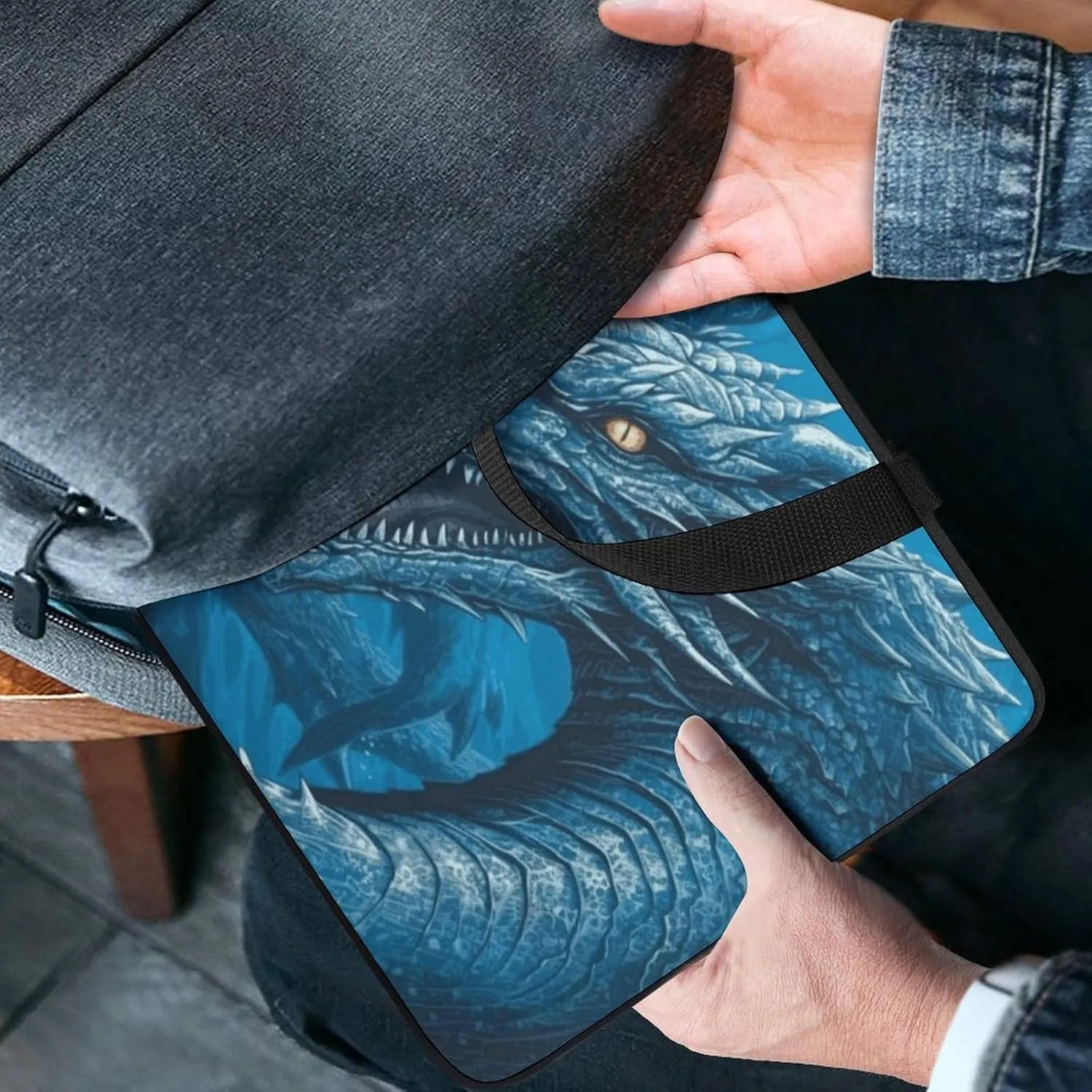 Laptop Bag Ultrathin Cool Blue Printing Laptop Carrying Case Portability Messenger Bags For Work Travel