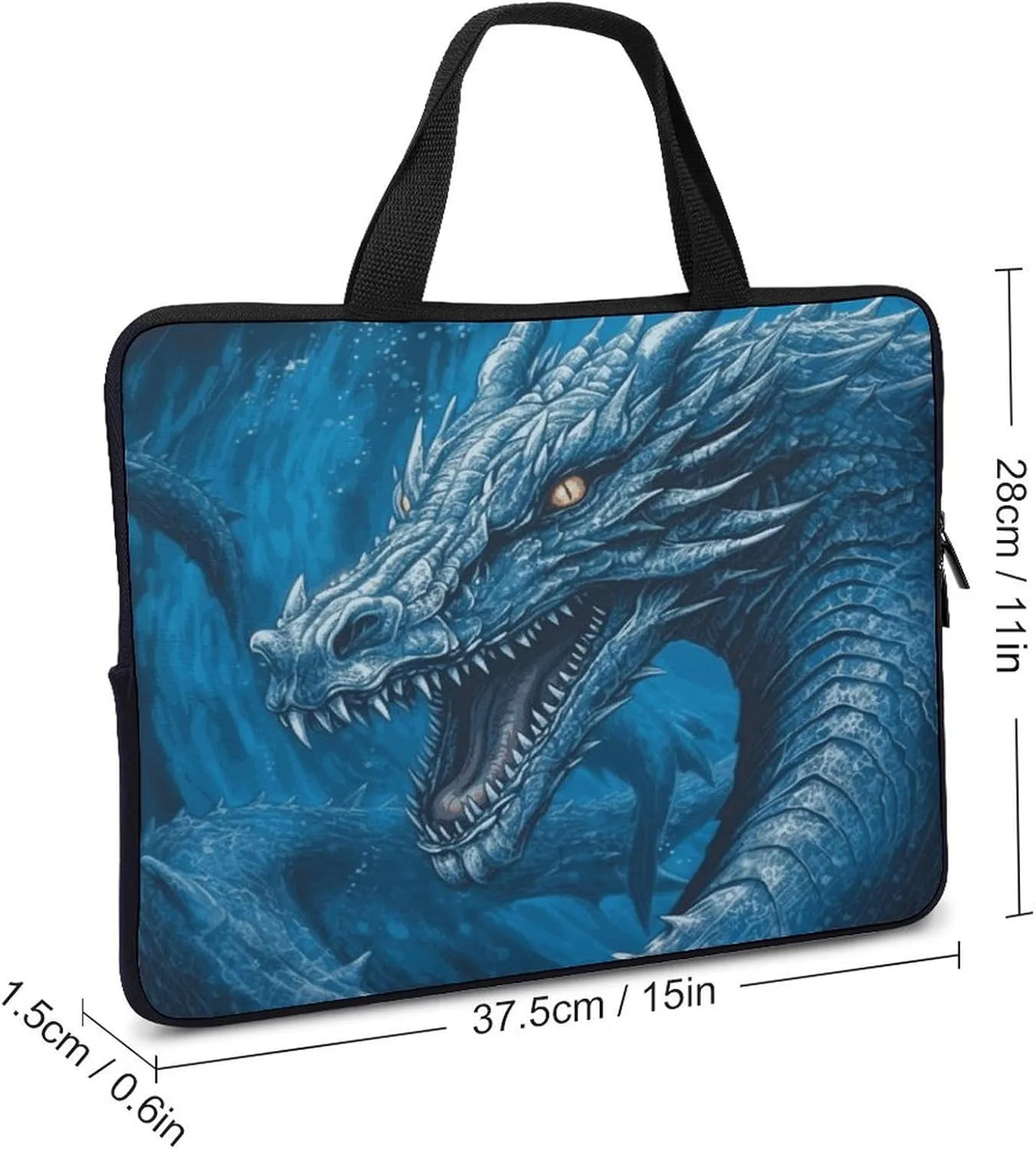 Laptop Bag Ultrathin Cool Blue Printing Laptop Carrying Case Portability Messenger Bags For Work Travel