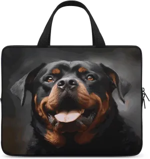 Laptop Bag Ultrathin Cool Rottweiler Dog Art Printing Laptop Carrying Case Portability Messenger Bags For Work Travel