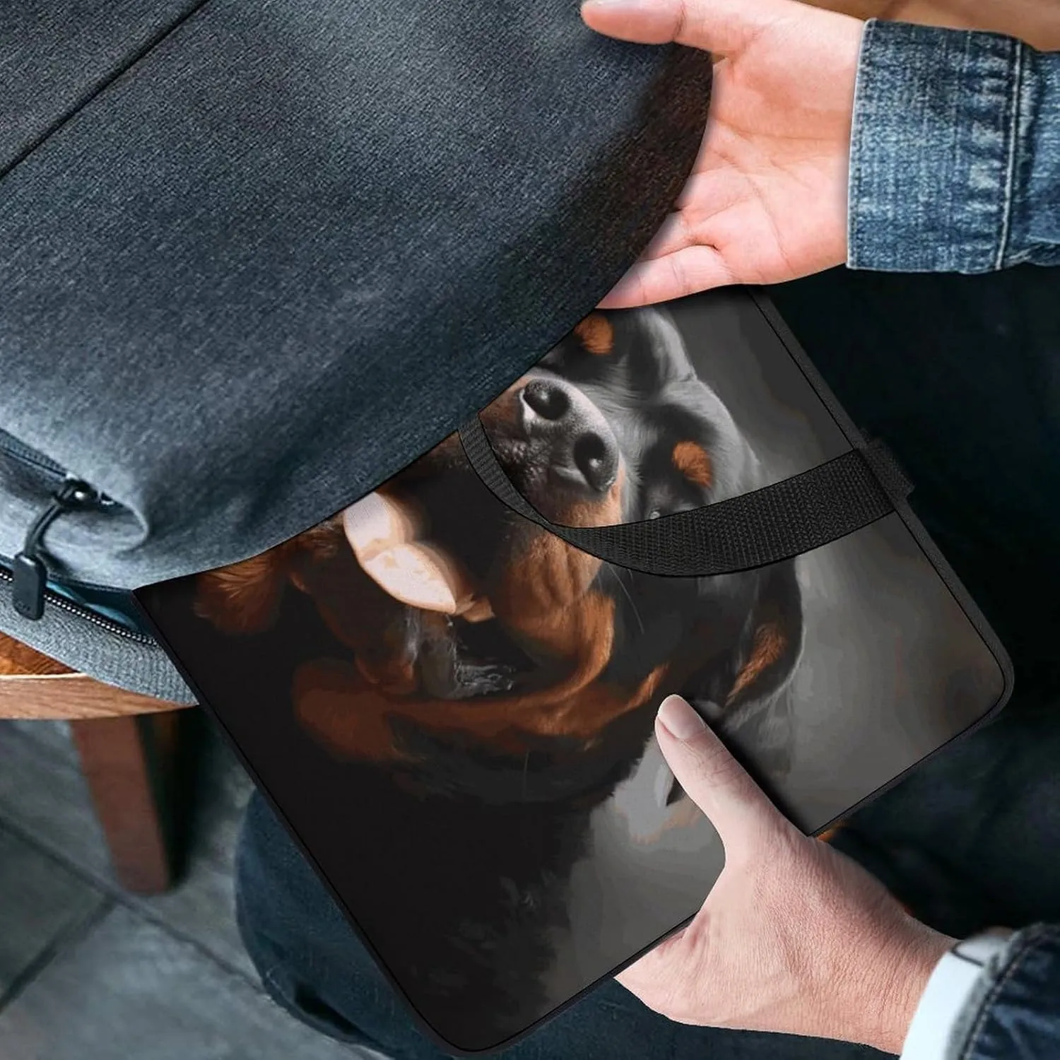 Laptop Bag Ultrathin Cool Rottweiler Dog Art Printing Laptop Carrying Case Portability Messenger Bags For Work Travel