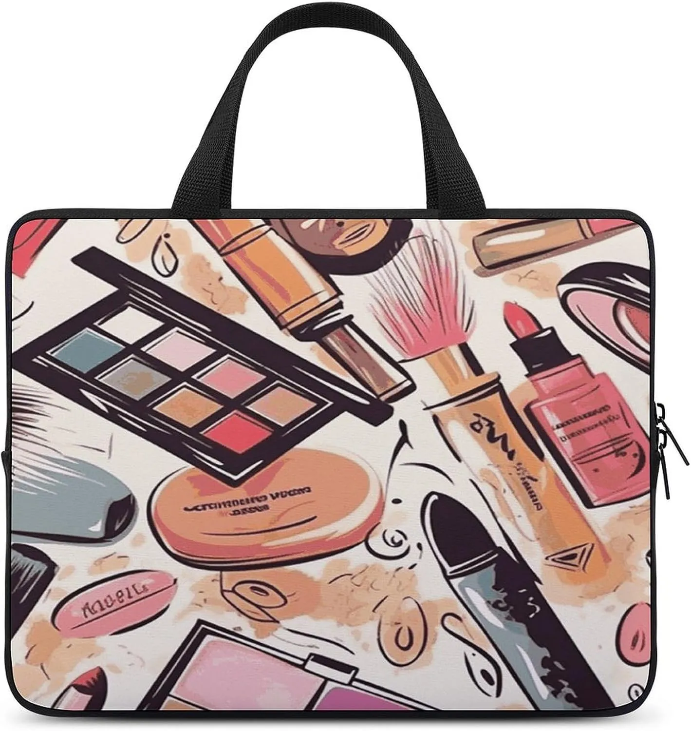 Laptop Bag Ultrathin Cosmetic Theme Pattern Printing Laptop Carrying Case Portability Messenger Bags For Work Travel