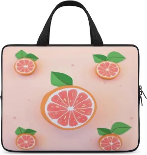Laptop Bag Ultrathin Cute Grapefruit Printing Laptop Carrying Case Portability Messenger Bags For Work Travel