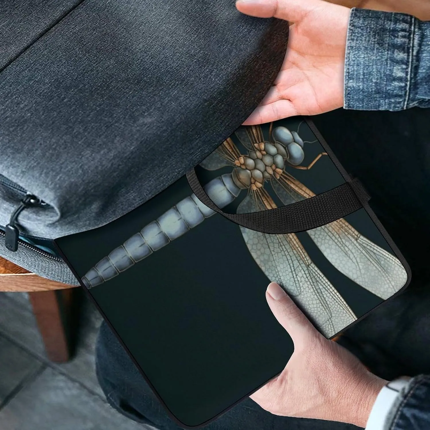 Laptop Bag Ultrathin Dragonfly Printing Laptop Carrying Case Portability Messenger Bags For Work Travel