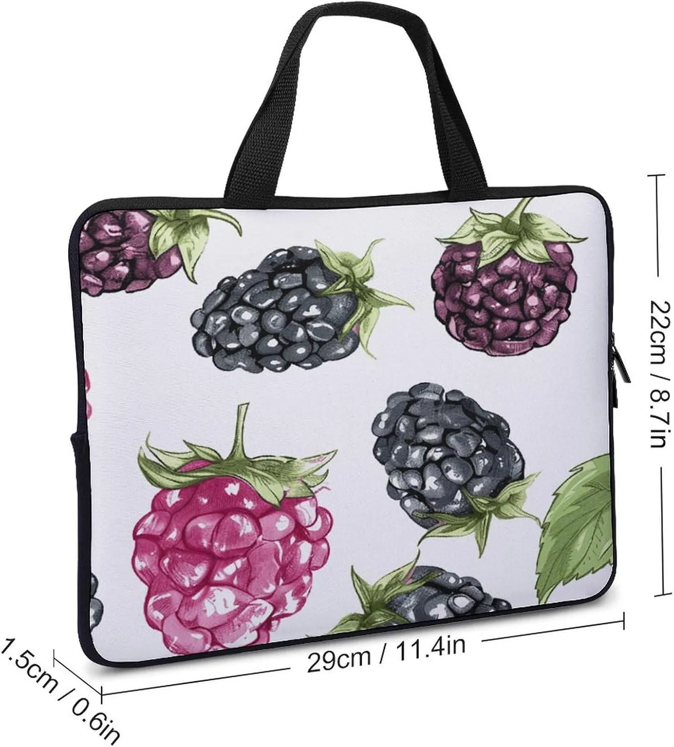 Laptop Bag Ultrathin Fruit Pattern Printing Laptop Carrying Case Portability Messenger Bags For Work Travel