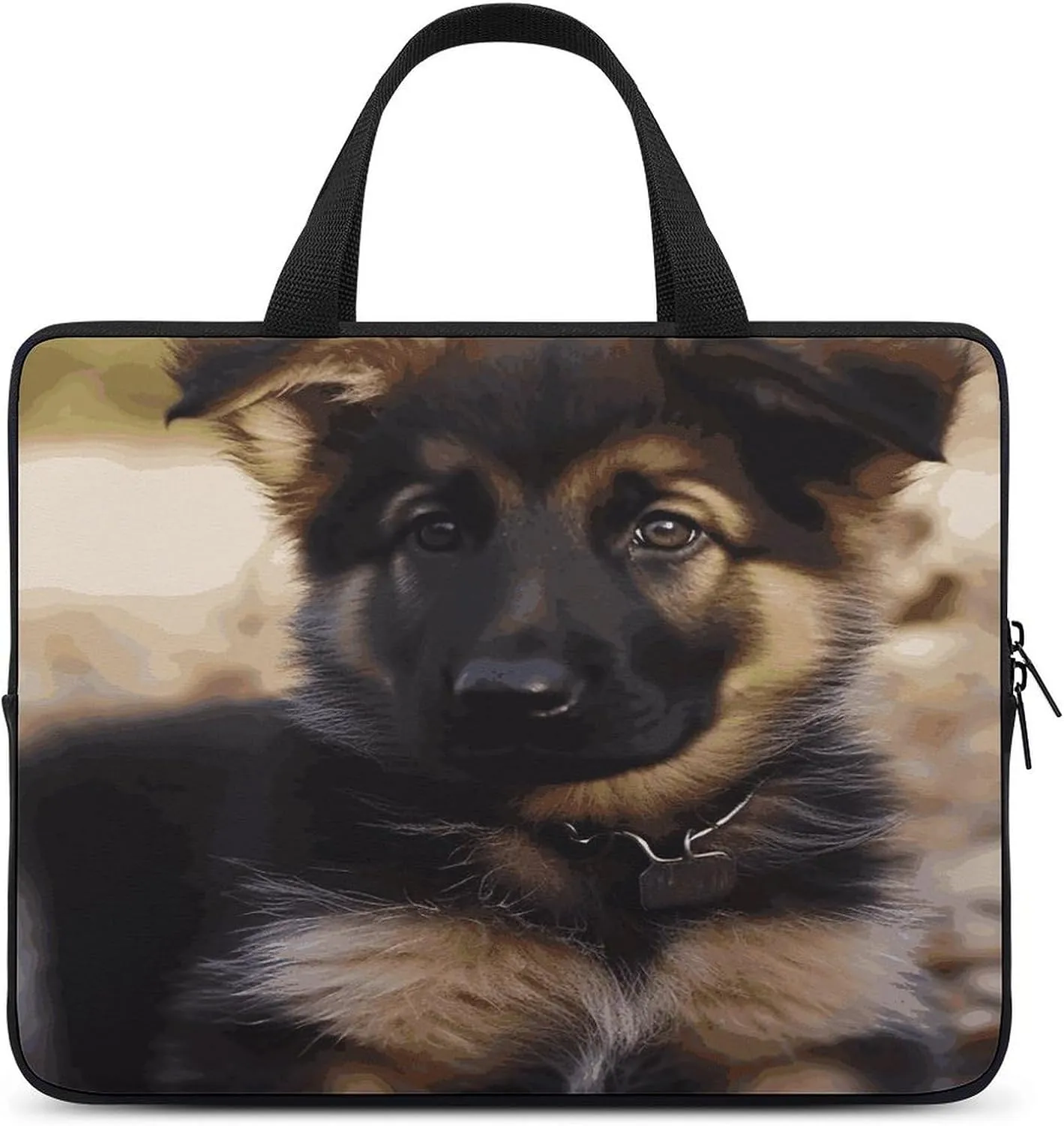 Laptop Bag Ultrathin German Shepherd Puppy Printing Laptop Carrying Case Portability Messenger Bags For Work Travel