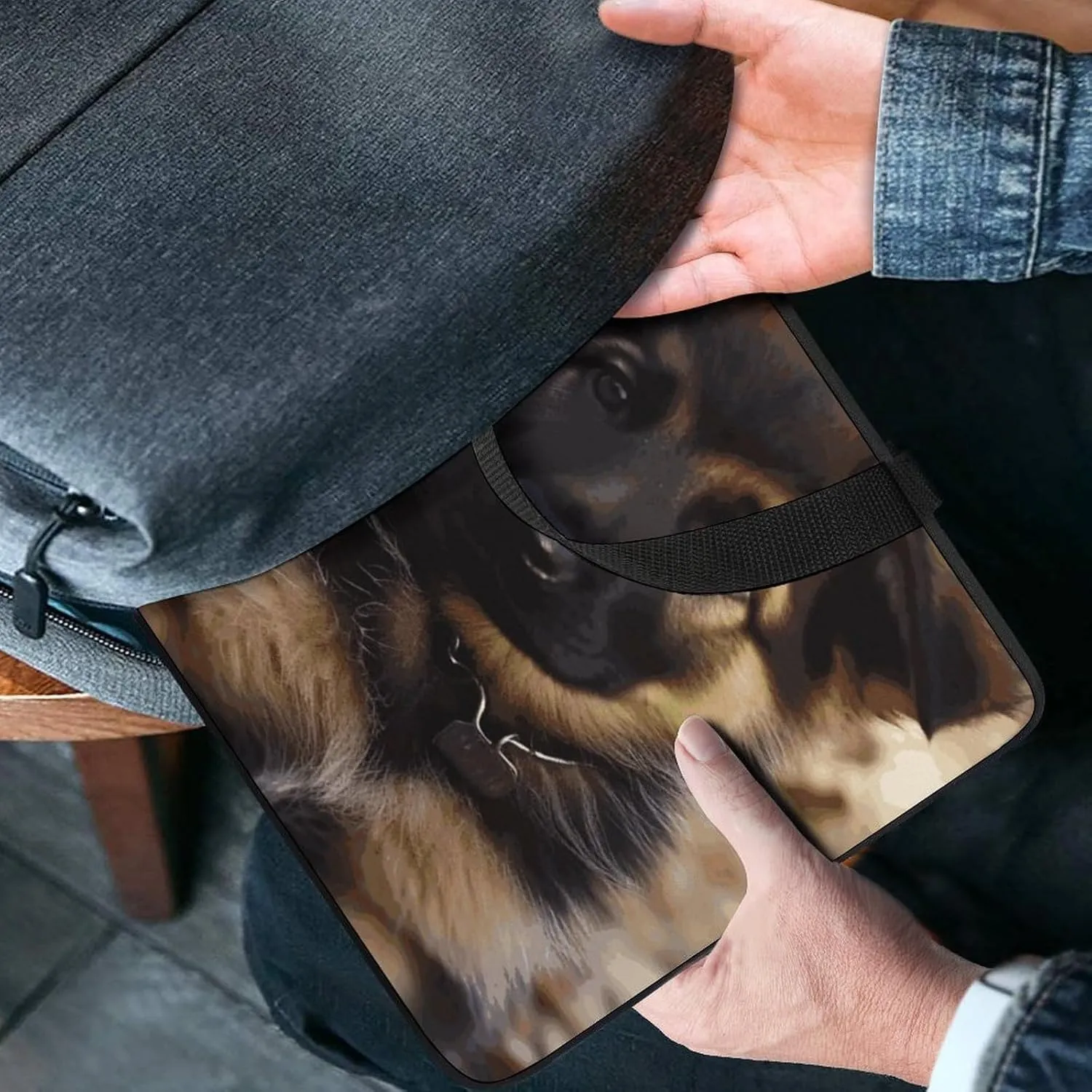Laptop Bag Ultrathin German Shepherd Puppy Printing Laptop Carrying Case Portability Messenger Bags For Work Travel