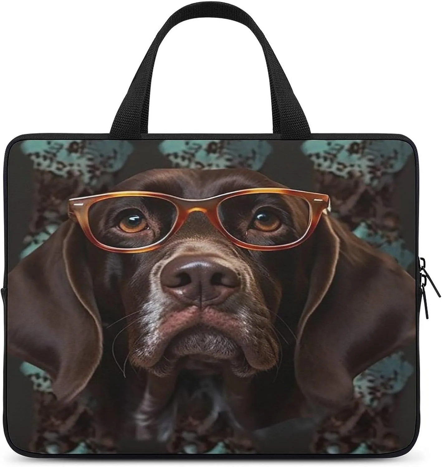Laptop Bag Ultrathin German Shorthaired Printing Laptop Carrying Case Portability Messenger Bags For Work Travel